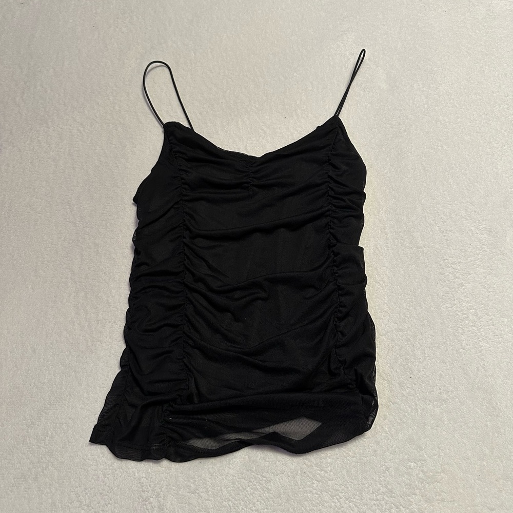 Mesh black cami full length